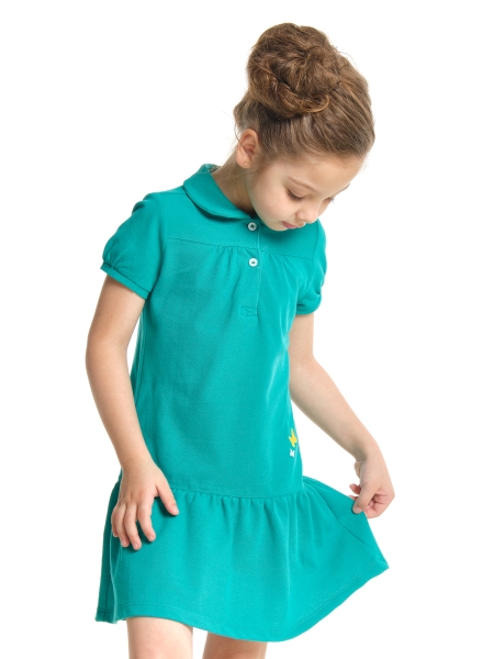 Платье для девочек Mini Maxi, модель 6580, цвет бирюзовый - Платья для девочек с коротким рукавом