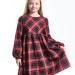 Платье для девочек Mini Maxi, модель 7787, цвет красный/клетка