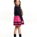 Платье для девочек Mini Maxi, модель 6069, цвет синий/малиновый