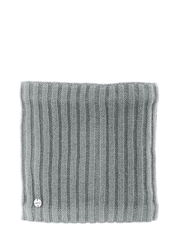 Шарф-труба Зимовье, Mialt светло-серый/меланж, зима - Шарф-снуд