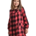 Платье для девочек Mini Maxi, модель 8069, цвет красный/клетка