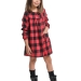 Платье для девочек Mini Maxi, модель 8069, цвет красный/клетка