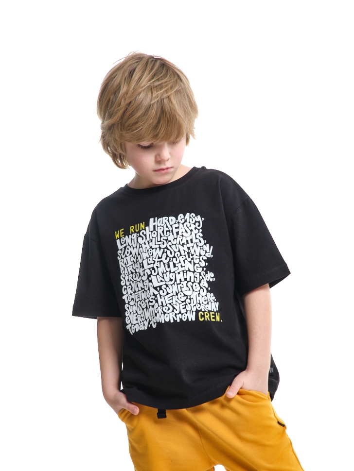 Футболка для мальчиков Mini Maxi, модель 9006, цвет черный - Футболки для мальчиков
