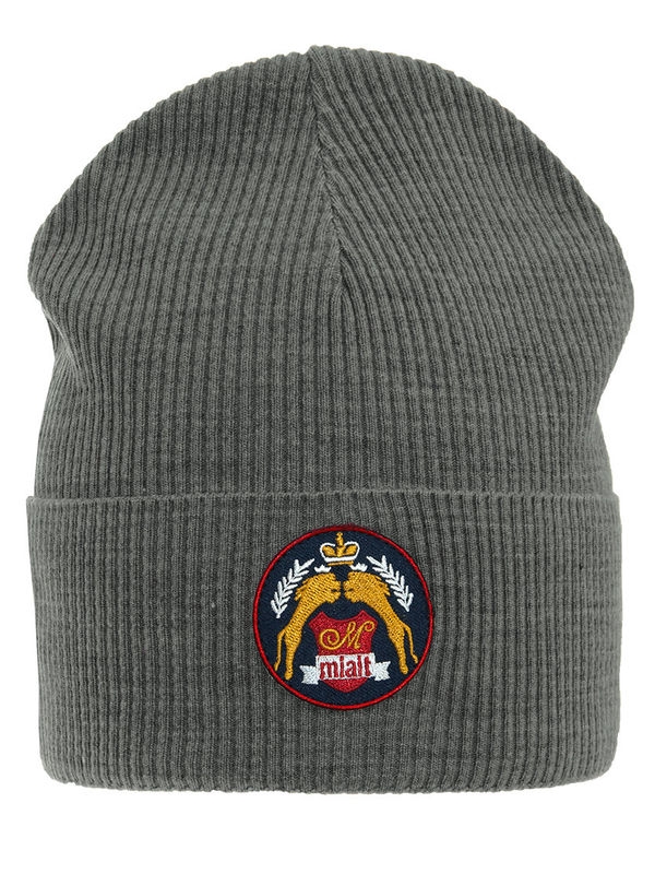 Шапка для мальчика Львы, Миалт темно-серый, весна-осень - Шапки весна-осень