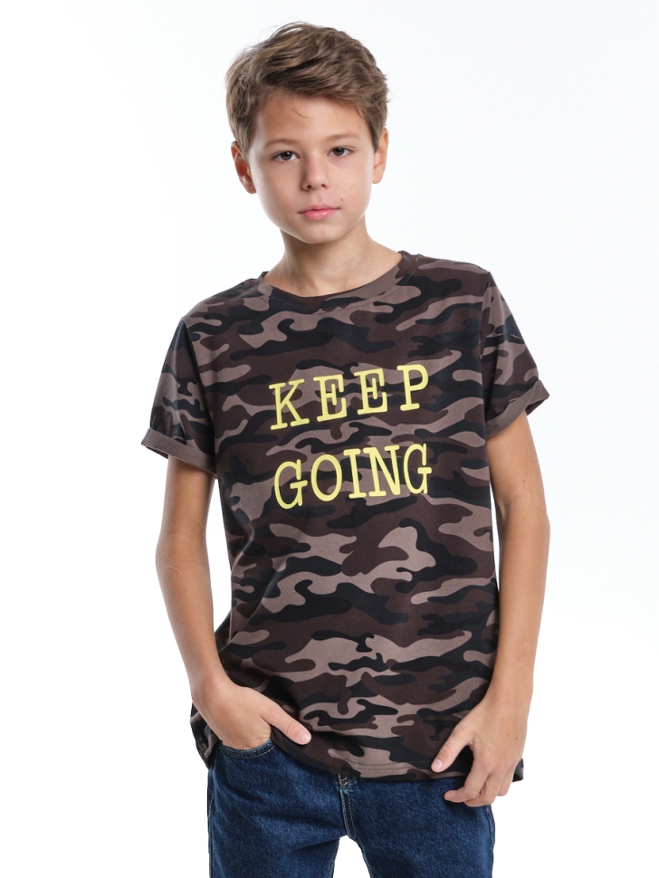 Футболка для мальчиков Mini Maxi, модель 5005, цвет камуфляж - Футболки для мальчиков