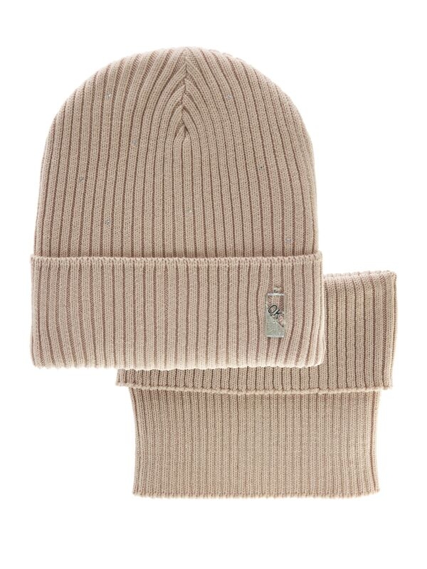 Комплект для девочки Окси, Миалт бежевый, зима - Комплекты: шапка и шарф