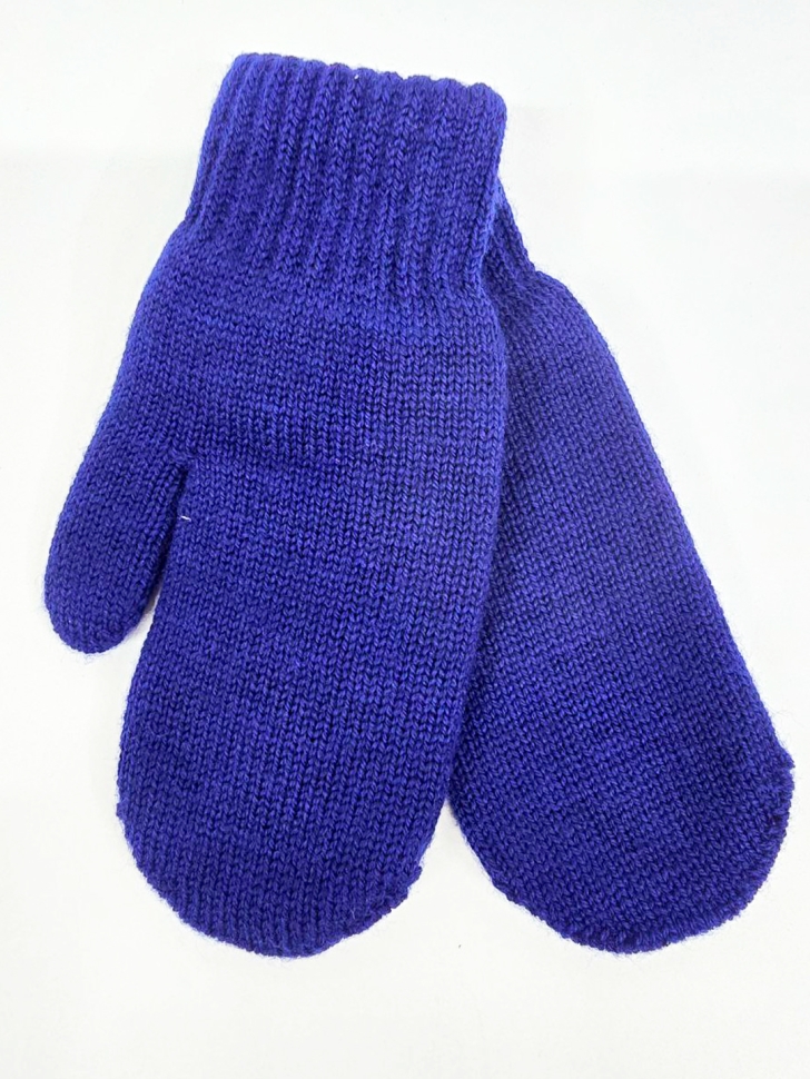 Варежки детские двойные 37101-синий - Варежки
