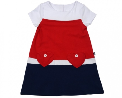 Платье для девочек Mini Maxi, модель 2646, цвет синий/красный