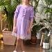 Платье для девочки нарядное БУШОН ST50, цвет сирень, принт однотонный