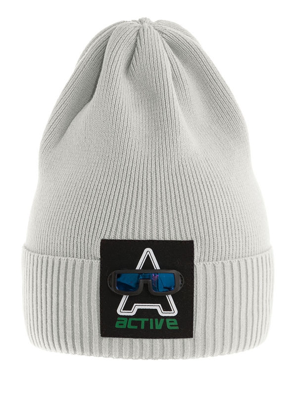 Шапка Актив, Миалт светло-серый/меланж, весна-осень - Для девочек весна-осень