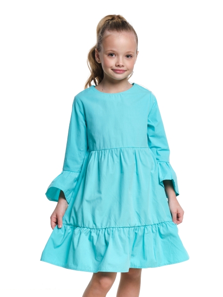 Платье для девочек Mini Maxi, модель 7035, цвет бирюзовый - Платья для девочек с длинным рукавом