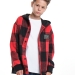 Куртка для мальчиков Mini Maxi, модель 7989, цвет красный/черный/клетка