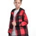 Куртка для мальчиков Mini Maxi, модель 7989, цвет красный/черный/клетка