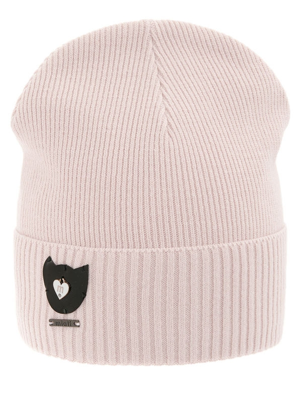 Шапка для девочки Багира, Миалт светло-пудровый, весна-осень - Для девочек весна-осень