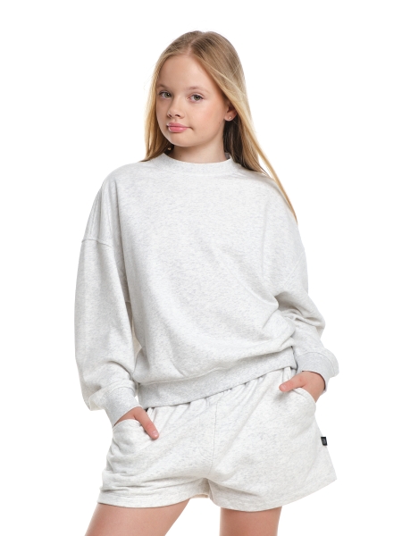 Свитшот для девочек Mini Maxi, модель 7664, цвет серый/меланж - Свитшоты / джемпера
