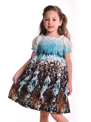 Платье для девочек Mini Maxi, модель 2025, цвет голубой