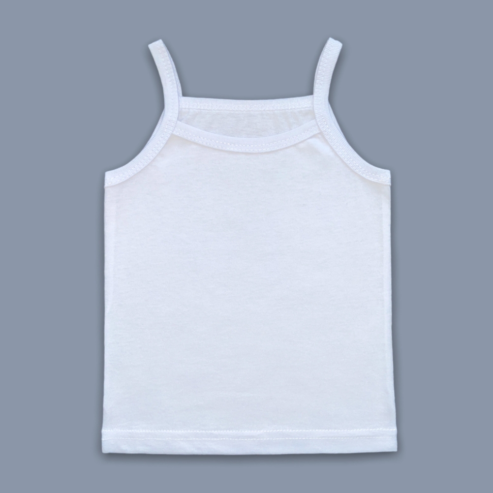 Майка Белые(бретелька детские) - Майки для девочек