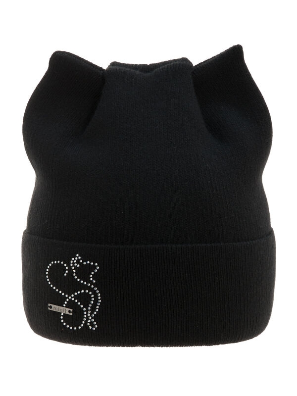 Шапка для девочки Ширли, Миалт черный, весна-осень - Для девочек весна-осень