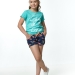 Футболка для девочек Mini Maxi, модель 2729, цвет бирюзовый