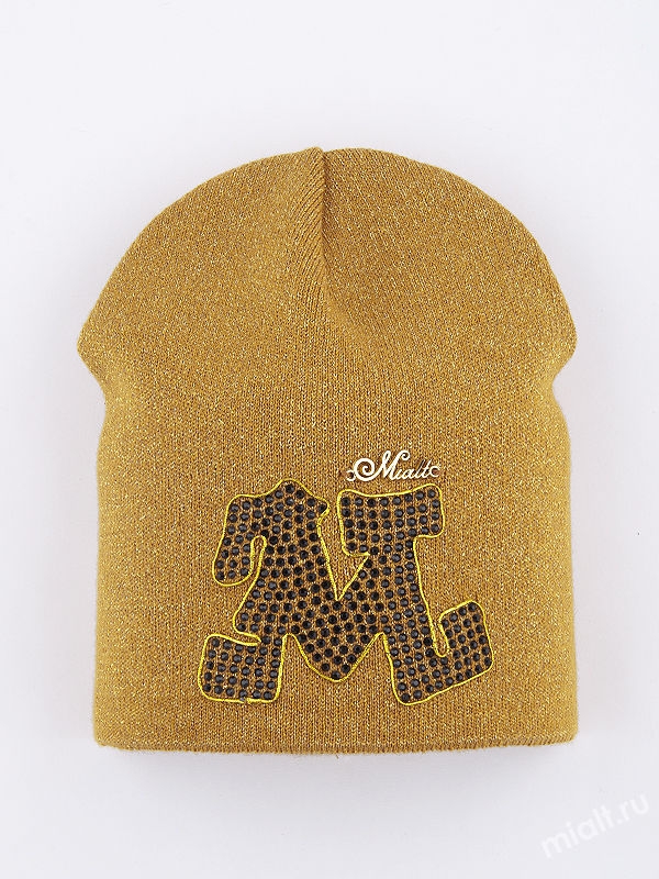 Шапка для девочки Мохито, Миалт горчичный, весна-осень - Для девочек весна-осень