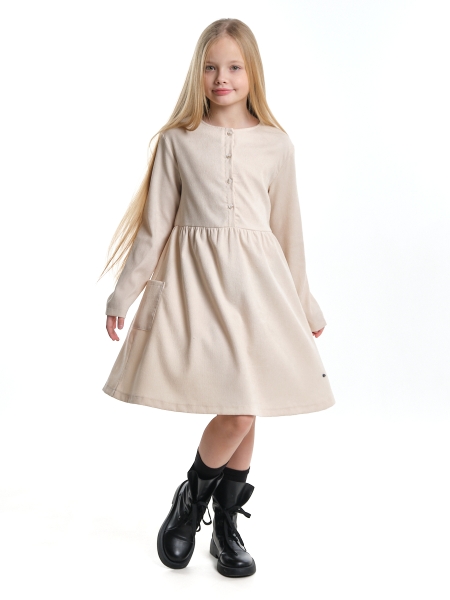 Платье для девочек Mini Maxi, модель 7373, цвет кремовый - Платья для девочек с длинным рукавом