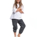 Брюки для девочек Mini Maxi, модель 7971, цвет графит/клетка