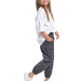 Брюки для девочек Mini Maxi, модель 7971, цвет графит/клетка