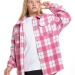 Рубашка для девочек Mini Maxi, модель 7990, цвет малиновый/клетка