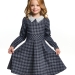 Платье для девочек Mini Maxi, модель 7331, цвет синий/белый/клетка