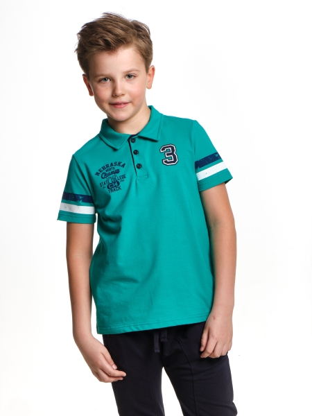 Поло для мальчиков Mini Maxi, модель 4246, цвет бирюзовый - Поло / футболки короткий рукав