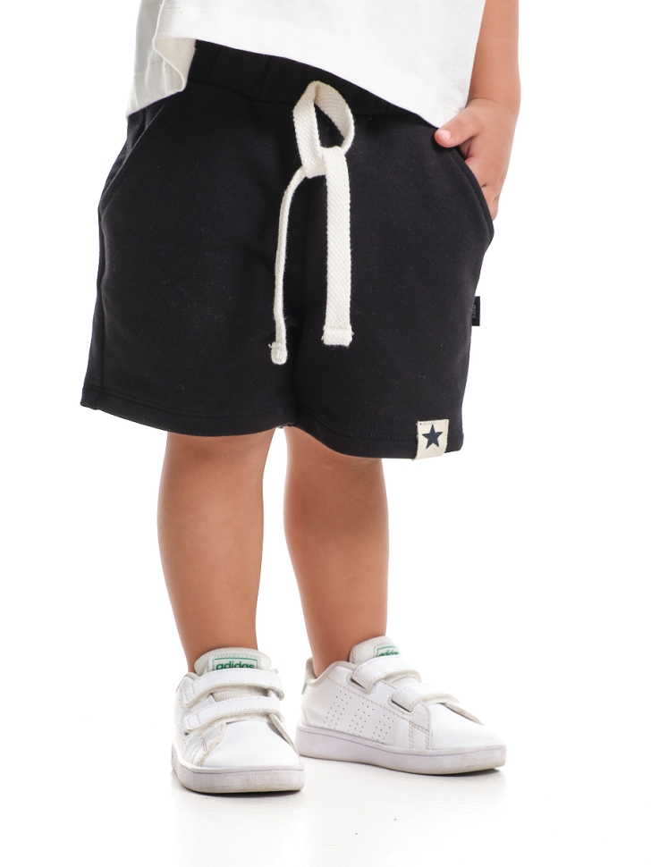 Шорты для мальчиков Mini Maxi, модель 8094, цвет черный/тофу/звезда - Шорты для мальчиков