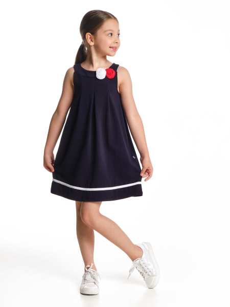 Платье для девочек Mini Maxi, модель 3145, цвет темно-синий - Платья для девочек с коротким рукавом
