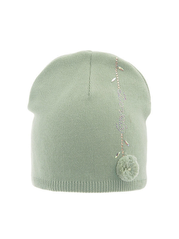 Шапка для девочки Одуванчик NEW, Миалт светлая/олива, весна-осень - Шапки весна-осень