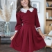 Платье для девочки школьное БУШОН SK11, цвет бордовый