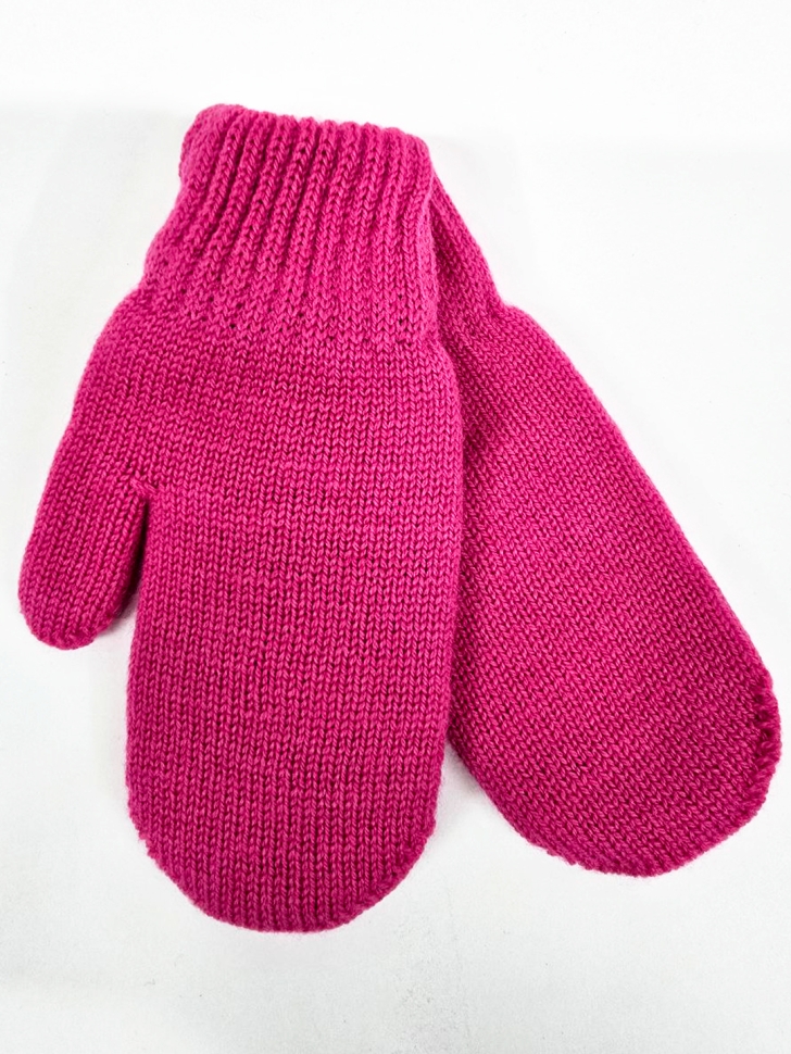 Варежки детские двойные 37101-малина - Варежки