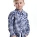 Рубашка для мальчиков Mini Maxi, модель 3395, цвет синий/клетка