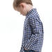 Рубашка для мальчиков Mini Maxi, модель 3395, цвет синий/клетка
