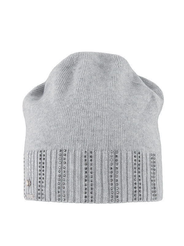 Шапка для девочки Шарлотта, Миалт светло-серый, весна-осень - Для девочек весна-осень