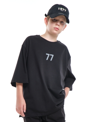 Футболка для мальчиков Mini Maxi, модель 7994, цвет черный