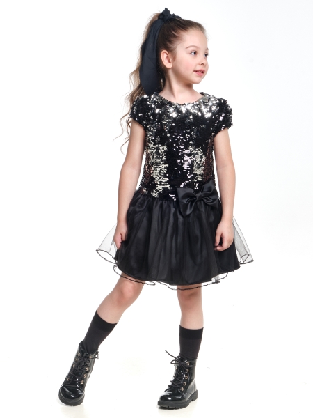 Платье для девочек Mini Maxi, модель 6174, цвет черный/серебристый - Платья коктельные / вечерние