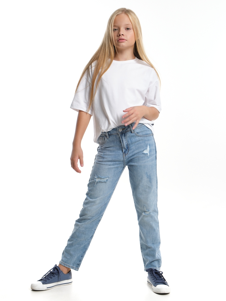 Джинсы для девочек Mini Maxi, модель 331045, цвет голубой - Джинсы для девочек