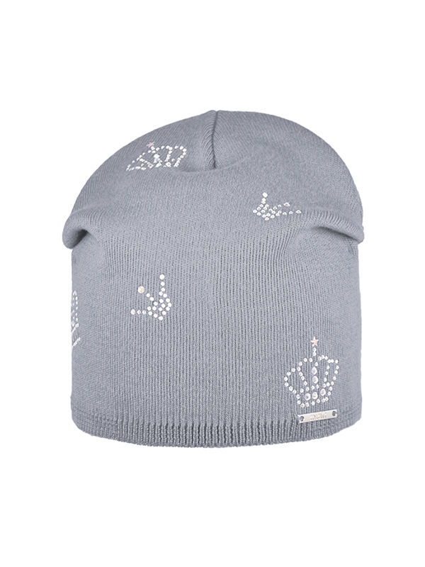 Шапка для девочки Династия, Миалт светло-серый, весна-осень - Для девочек весна-осень