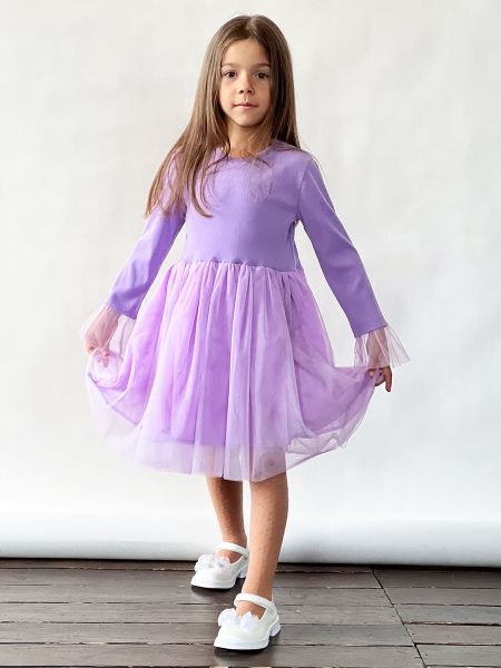 Платье для девочки нарядное БУШОН ST56, цвет сиреневый - Платья коктельные / вечерние