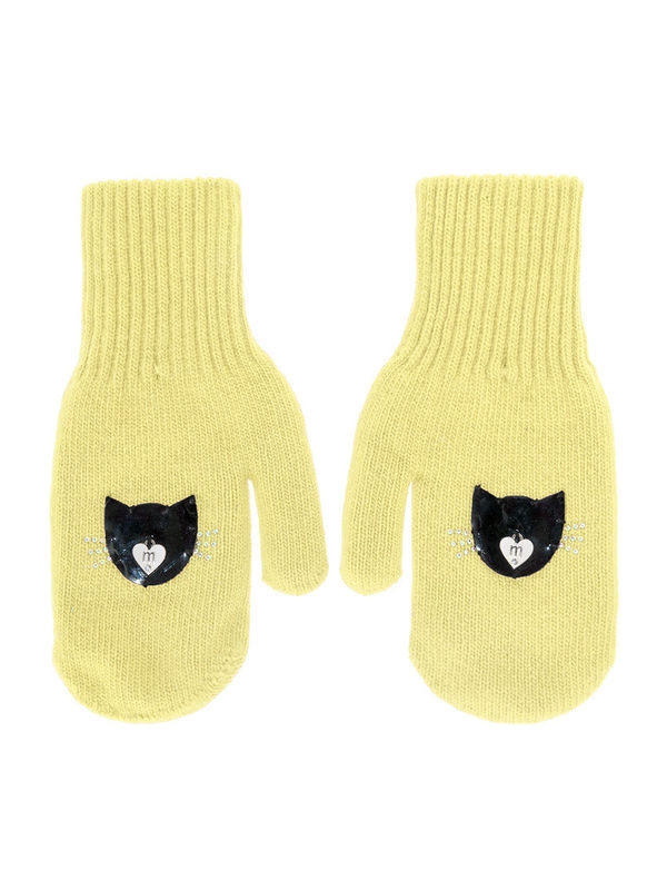 Варежки для девочки Татушка, Миалт желтый - Варежки