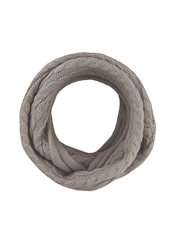 Шарф-снуд Коса, Mialt бежевый, зима - Шарф-снуд