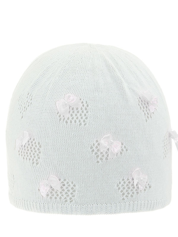 Шапка для девочки Салли, Миалт белый/белый, лето - Шапочки на лето