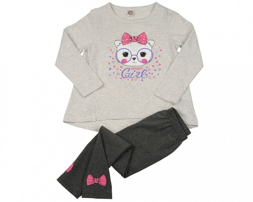 Комплект одежды для девочек Mini Maxi, модель 3867/3868, цвет белый - Комплекты летние