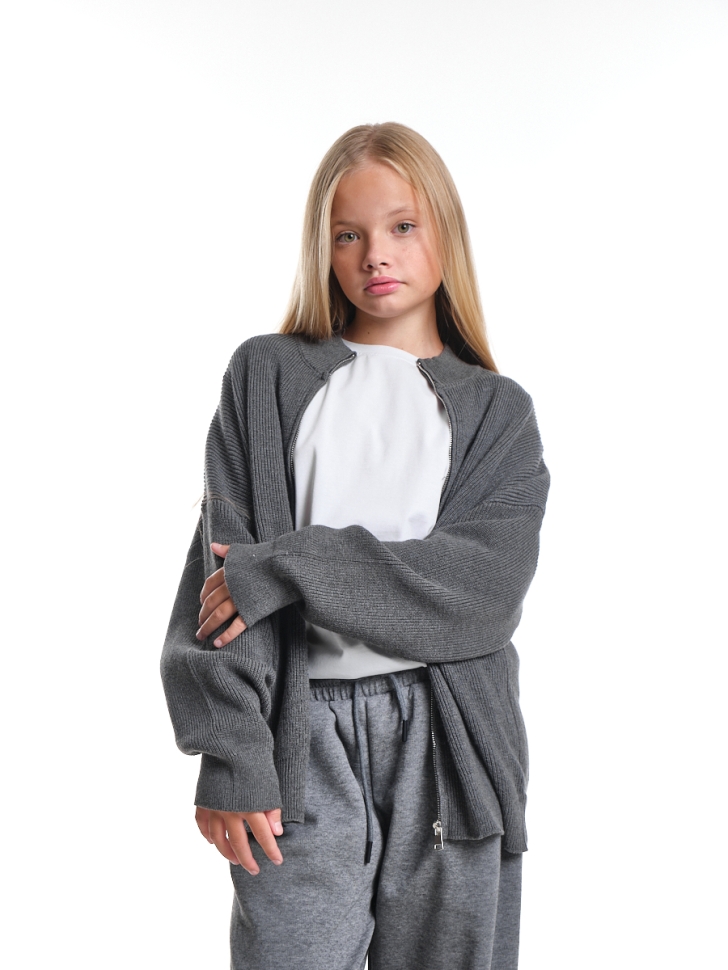 Джемпер для девочек Mini Maxi, модель 337596, цвет серый - Свитера и кофты