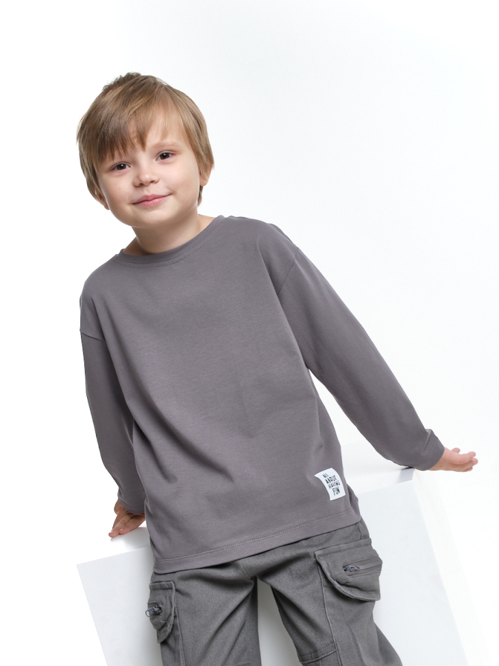 Лонгслив для мальчиков Mini Maxi, модель 6007, цвет графит - Лонгсливы / футболки - дл. рукав