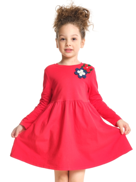 Платье для девочек Mini Maxi, модель 6866, цвет красный - Платья для девочек с длинным рукавом